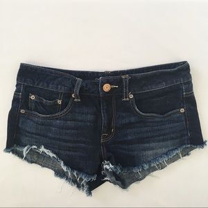 American Eagle Short Shorts Distressed Hem